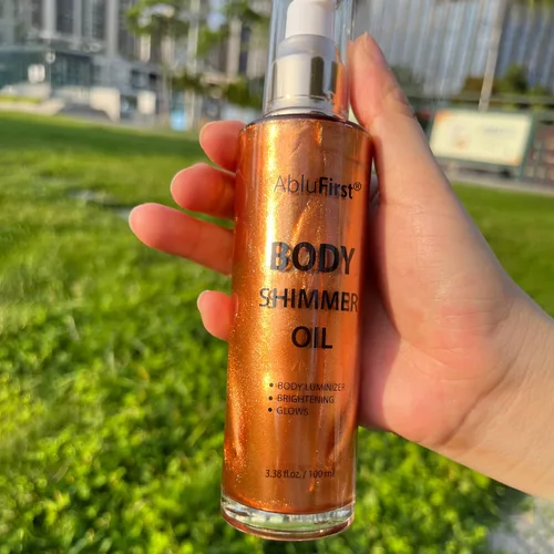 Miniatura 2 de Shimmer - Aceite corporal de 3.4 fl oz, purpurina facial para verano, luz hidratante para el cuerpo, brillo brillante, no pegajoso, iluminador e