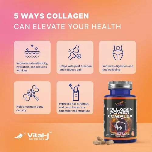 Miniatura 3 de Péptidos de colágeno 5 en 1 de 1800 mg, 90 cápsulas - Tipo I, II, III, V, X - Suplementos de colágeno cápsulas para mujeres y hombres - Proteína