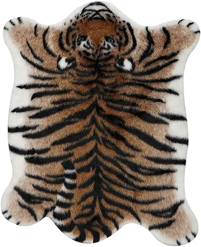 Miniatura 8 de Alfombra con estampado de leopardo, piel de vaca sintética, alfombra artificial, piel de vaca de imitación, leopardo, tigre, cebra, tapete de piel