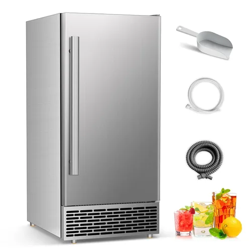 Miniatura 11 de Máquina de hielo Nugget para encimera 40 libras/día, contenedor de hielo de 10 libras, máquina de hielo de pellets suaves masticables de acero
