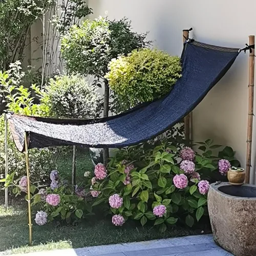 Miniatura 7 de winemana 40% paño de sombra negro, lona de malla duradera de 6.6 x 6.6 pies con ojales, red resistente para sombra solar de jardín, sombreado