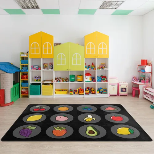 Miniatura 27 de Alfombra para Niños, Alfombra de Oruga Arcoíris ABC Letras del Alfabeto Tapete Educativo - 5x7 Pies Alfombra de Área de Aprendizaje con Respaldo