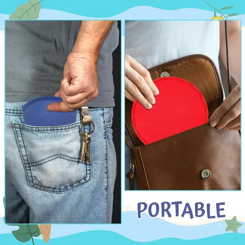 Miniatura 6 de Norme Juego de 24 ventiladores de disco volador plegables, juguete de bolsillo plegable, disco volador de verano para diversión fiesta