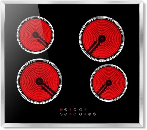 Miniatura 18 de Placa eléctrica de 2 quemadores, estufa eléctrica de 120 V con control táctil superior, encimera de doble quemador de 12 pulgadas de 2000 W