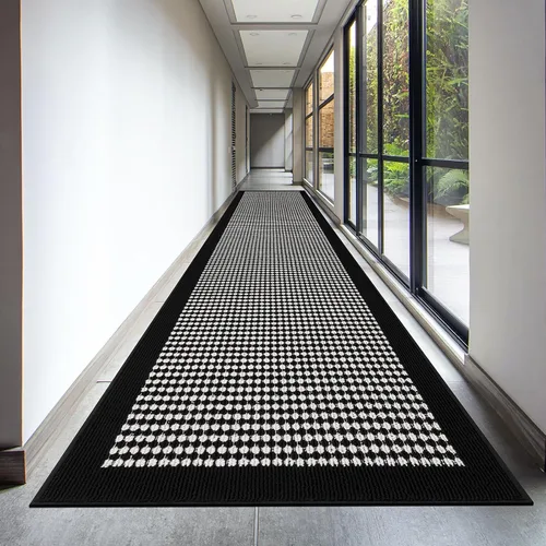 Miniatura 9 de Ileading Alfombra de pasillo de lavandería de 2 x 6 pies, antideslizante, con parte trasera de goma, lavable a máquina, alfombra gris