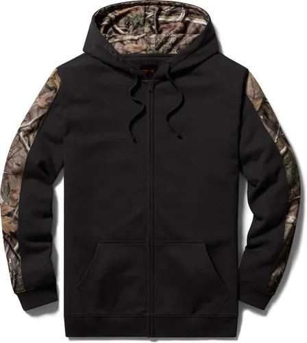 Miniatura 7 de CQR sudadera táctica de invierno para hombre, con capucha y forro térmico de vellón, de manga larga, sin botones