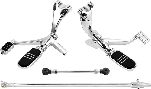Miniatura 24 de TCT-MOTORPARTS Kit completo de controles delanteros con pedales y estriberas con palancas y varillas para Harley Sportster XL883 XL1200 1991-2003