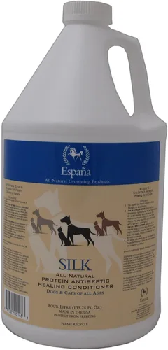Miniatura 6 de Espana Silk ESP2120DC - Acondicionador antiséptico de proteína de seda especialmente formulado para perros y gatos, 33.82 onzas