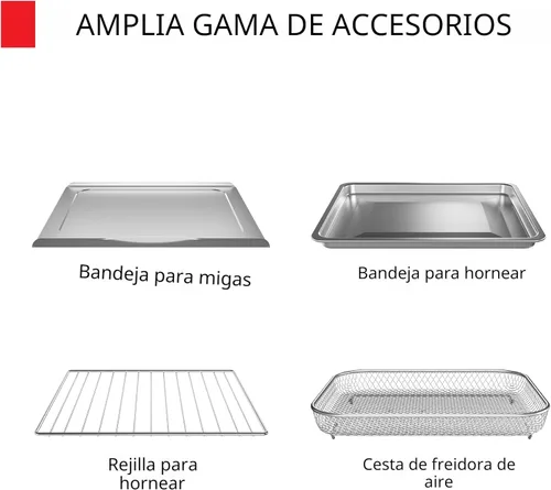 Miniatura 8 de TOSHIBA ChefFry - Combo de horno tostador y freidora de aire, gran capacidad de 26.4 cuartos de galón, horno tostador de encimera 12 en 1, acero