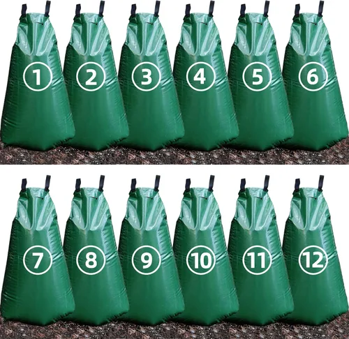 Miniatura 9 de Bolsas de riego de árboles de 20 galones, reutilizables, resistentes, bolsas de agua de liberación lenta para árboles, bolsas de riego por goteo