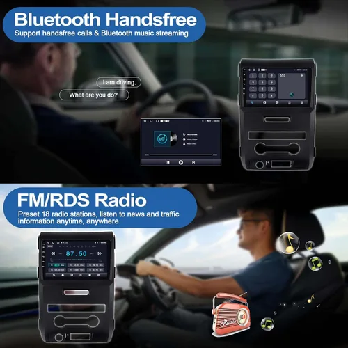 Miniatura 5 de Radio estéreo para coche 2G+64G para Ford F150 2009 2010 2011 2012, 9 "pantalla táctil Radio Android 13 unidad principal con Carplay Android Auto