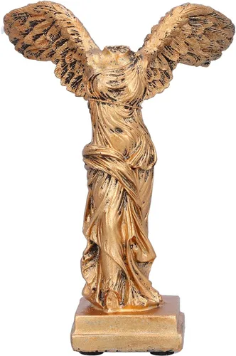 Escultura, estatua de la diosa de la victoria, figura romana para oficina en casa, adorno de Esktop, regalo de cumpleaños (latón S)