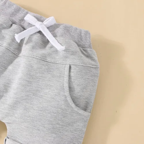 Miniatura 5 de Kupretty Conjunto de ropa de verano para bebé, sin mangas, camiseta sin mangas, chaleco y pantalones cortos lisos