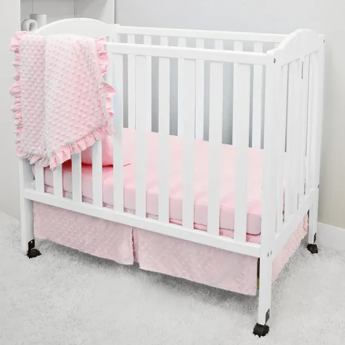 Miniatura 10 de American Baby Company Heavenly Soft Minky Dot - Juego de ropa de cama de 3 piezas para cuna, color azul, para niños y niñas