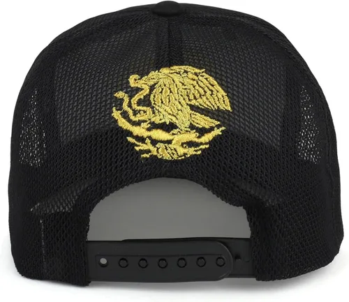 Miniatura 3 de Trendy Apparel Shop Gorra de malla bordada con diseño de águila de la ciudad de México