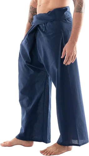Miniatura 3 de CandyHusky Pantalones de pescador tailandés, pantalones de pirata de algodón para hombre, pantalones de descanso, pantalones samurái, disfraz gitano