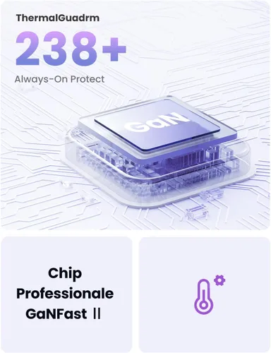 Miniatura 6 de UGREEN Cargador USB C de 30 W, Bloque de Carga de Pared Rápida Plegable GaN PPS Compacto Nexode, Adaptador de Corriente USB-C para iPhone Púrpura