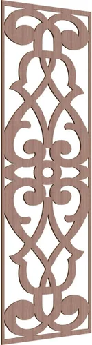 Miniatura 72 de 9 3/8"W x 24 3/8"H x 1/4"T Bellaire Decorativos Paneles de pared de madera calado, abedul