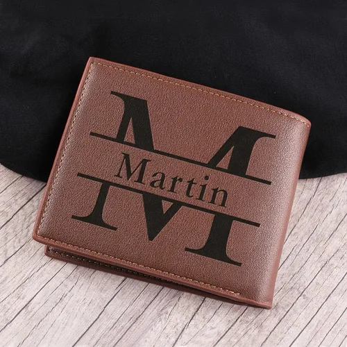 Miniatura 4 de awofer Cartera grabada personalizada con fotos para hombres, regalos personalizados para marido, papá, hijo