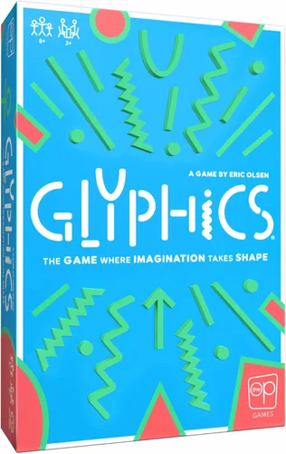 Glyphics, juego creativo de fiesta familiar, usa formas y haz que todos adivinen las palabras en tu tarjeta, juego de palabras de adivinanzas