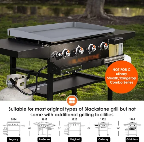 Miniatura 2 de Tapete de silicona mejorado para parrilla Blackstone de 36 pulgadas, bordes superiores de plancha, accesorios de Blackstone de grado alimenticio