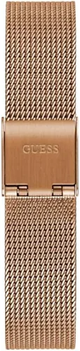 Miniatura 9 de GUESS Reloj para mujer de 1.102 in - Pulsera de tono dorado con esfera blanca y caja dorada