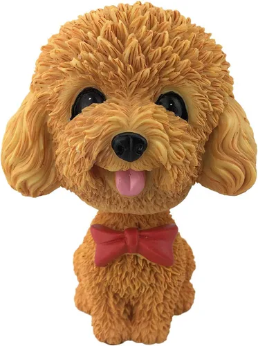 Miniatura 9 de IBWell Mini perro con cabeza de resina, para decoración de tablero de tablero de tablero de auto