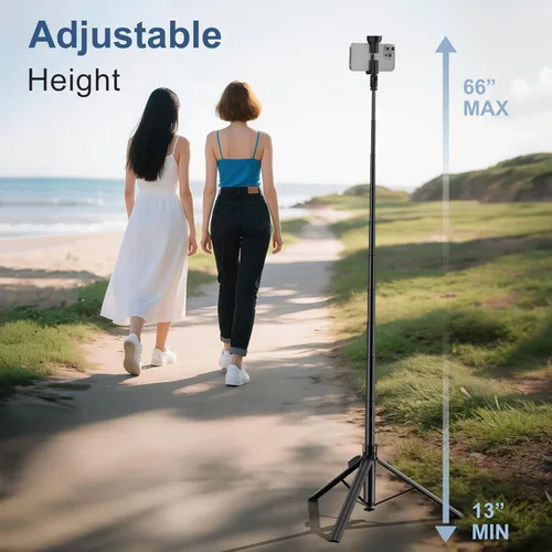Miniatura 6 de Trípode automático de 66 pulgadas con control remoto, trípode para teléfono celular para grabación de video y transmisión en vivo, trípode ajustable