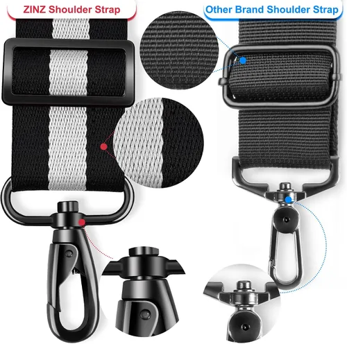 Miniatura 4 de ZINZ Correa de hombro universal de 59 pulgadas con almohadilla transpirable fija ultra gruesa, correa de hombro ajustable y resistente para bolsa