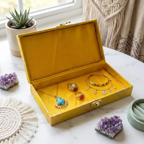 Miniatura 8 de LOVENSPIRE Caja organizadora de viaje de brocado, 4 unidades, cajas de regalo para bodas indias musulmanas paquistaníes punjabi, recuerdo de Nikah