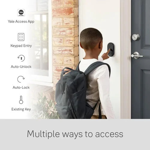 Miniatura 4 de Cerradura inteligente Wi-Fi Yale August con teclado, negra Entrada sin llave, teclado digital táctil, escáner de huellas dactilares