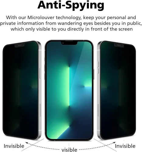 Miniatura 2 de Protector de pantalla de privacidad para iPhone 11 Pro, iPhone X, iPhone XS, adhesivo de pegamento completo, PET+EPU, película suave, antiespía
