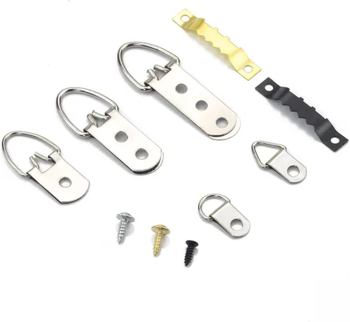 Miniatura 4 de Kit de 500 piezas para colgar cuadros, ganchos surtidos resistentes con tornillos para colgar cuadros (500)