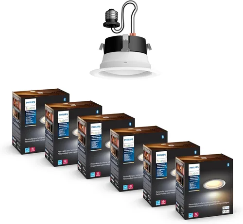 Miniatura 11 de Philips Hue Luz LED Empotrable Inteligente de 5/6 Pulgadas - Luz de Ambiente Blanco y Color Cambiante - Paquete de 4 - 1100LM - Control con la App