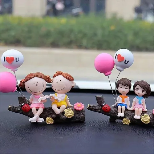 Miniatura 4 de Lindos adornos para pareja, lindo adorno para el interior del automóvil para parejas, decoración del automóvil, acción de caricaturas para parejas