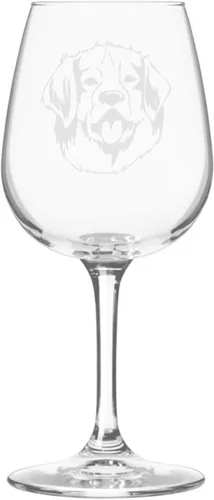 Miniatura 460 de Copa de vino de 12.75 onzas con diseño de perro grabado