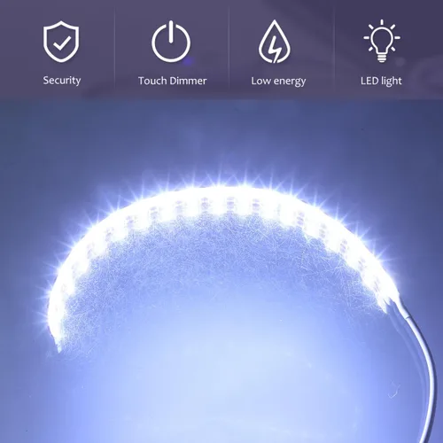 Miniatura 4 de Tira de luz LED autoadhesiva blanca fría para máquina de coser, 6.6 ft, 5 V, USB 6500 K