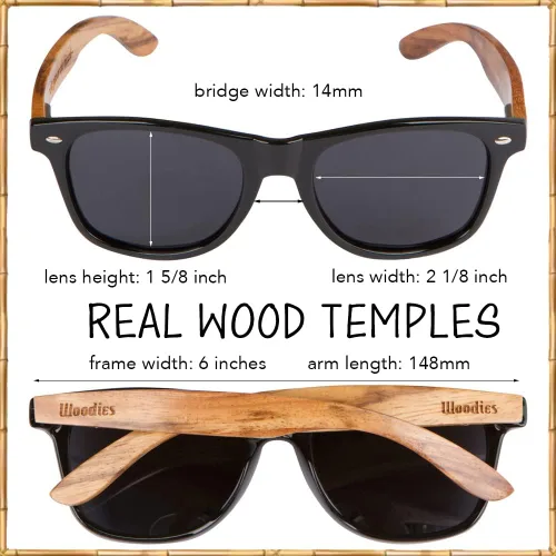 Miniatura 2 de WOODIES Zebra Wood gafas de sol con lentes polarizadas