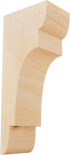 Miniatura 125 de Ekena Millwork COR04X12X12NEB00RWR 4 pulgadas de ancho x 12 pulgadas de profundidad x 12 pulgadas de alto New Brighton Rough Sawn Corbel, cedro rojo