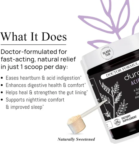Miniatura 3 de Durable Alivio ácido – DGL y aloe vera – Apoya la acidez estomacal, la indigestión y el reflujo ocasionales – Salud intestinal y digestiva
