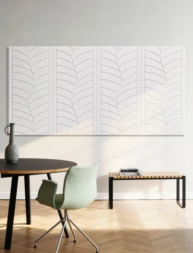 Paquete de 4 paneles acústicos grandes que absorben el sonido para paredes de estudio, azulejos decorativos autoadhesivos de arte de hojas,