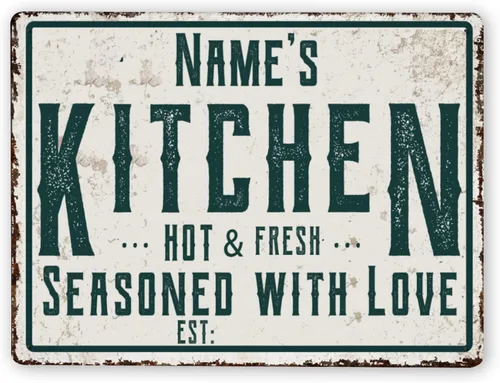 Miniatura 24 de Letreros de cocina personalizados personalizados para cocina, decoración de pared, letreros de metal para restaurante de mostrador, bar en casa