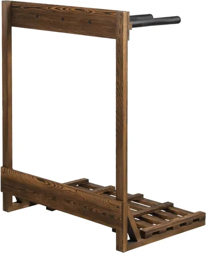 Miniatura 6 de MyGift Estante vertical independiente para tablas de surf de 4 pies de alto, estilo casa de playa, soporte de almacenamiento para tabla de remo SUP