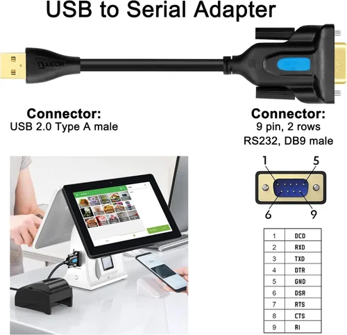Miniatura 3 de DTECH Adaptador USB a serie DB9 RS232 Cable Prolífico Chip PL2303 DB-9 Cable macho de 3 pies compatible con Windows 11 10 8 7 Mac Linux