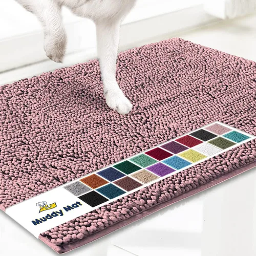 Miniatura 24 de Muddy Mat® Mostrado en la televisión - Tapete de microfibra súper absorbente para puerta de perro para patas fangosas, antideslizante y lavable