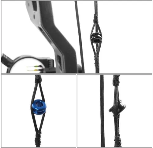 Miniatura 3 de 4PCS Bow Sight Peep, 1/4" 3/16" aleación de aluminio Peep Sight Archery Accesorios para arco compuesto 1 negro 1/4+1 negro 3/16 + 1 azul 1/4 + 1