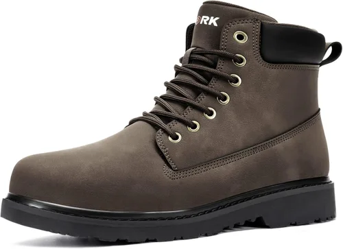 Miniatura 11 de LARNMERN Botas de trabajo con punta suave para hombre, impermeables, antideslizantes, para senderismo, tácticas, para motocicleta, botas Chukka de 6