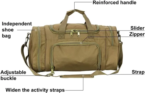 Miniatura 7 de Bolsa de gimnasio para hombres y mujeres con compartimento para zapatos, deporte, fin de semana, viajes, durante la noche, bolsa de transporte