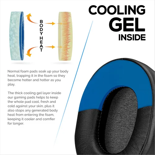 Miniatura 9 de Almohadillas de gel para juegos SteelSeries Arctis 1, Arctis 3, Arctis 5, Arctis 7, Arctis 9X, Arctis Pro y Arctis Prime Earpads para auriculares