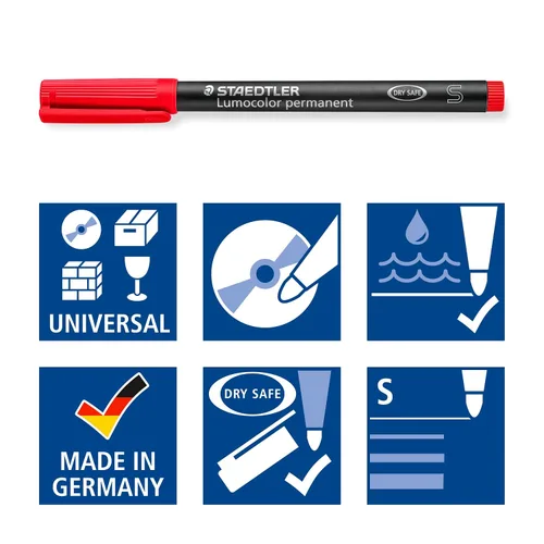 Miniatura 6 de STAEDTLER 313 WP6 Lumocolor - Bolígrafos universales permanentes superfinos, varios